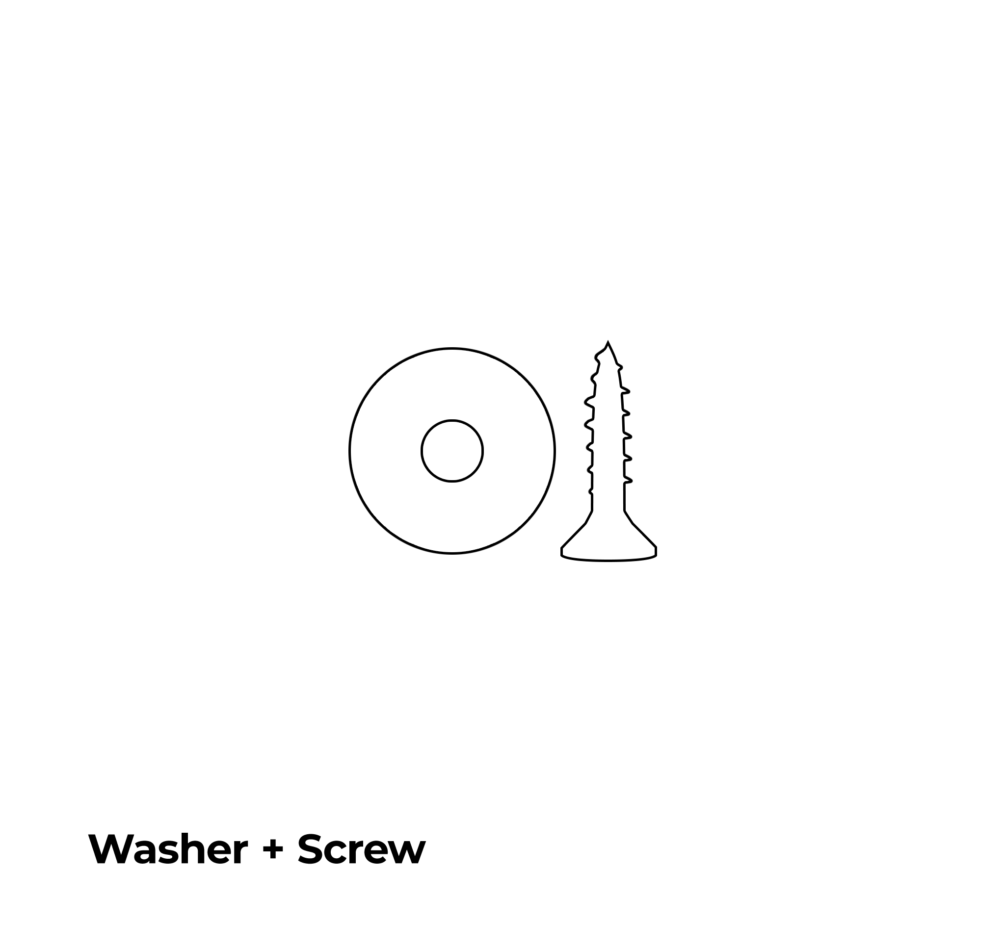 VANTALE® – Wall mounting - screws with countersunk washers