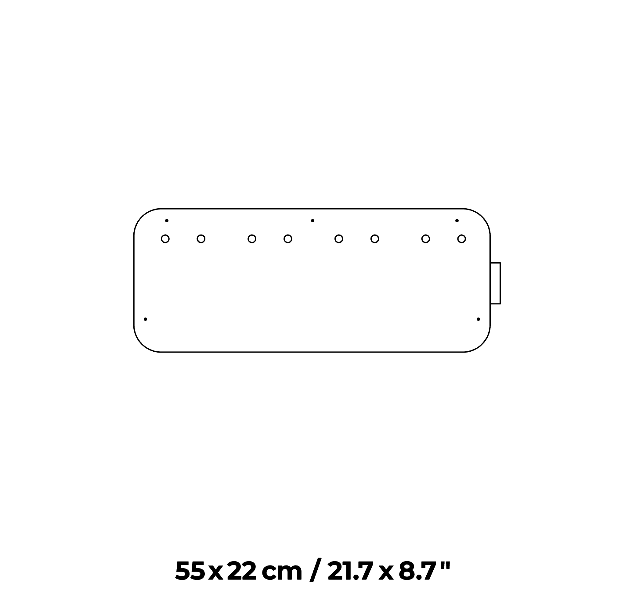 55x22 cm Wall Baseplate - Modified