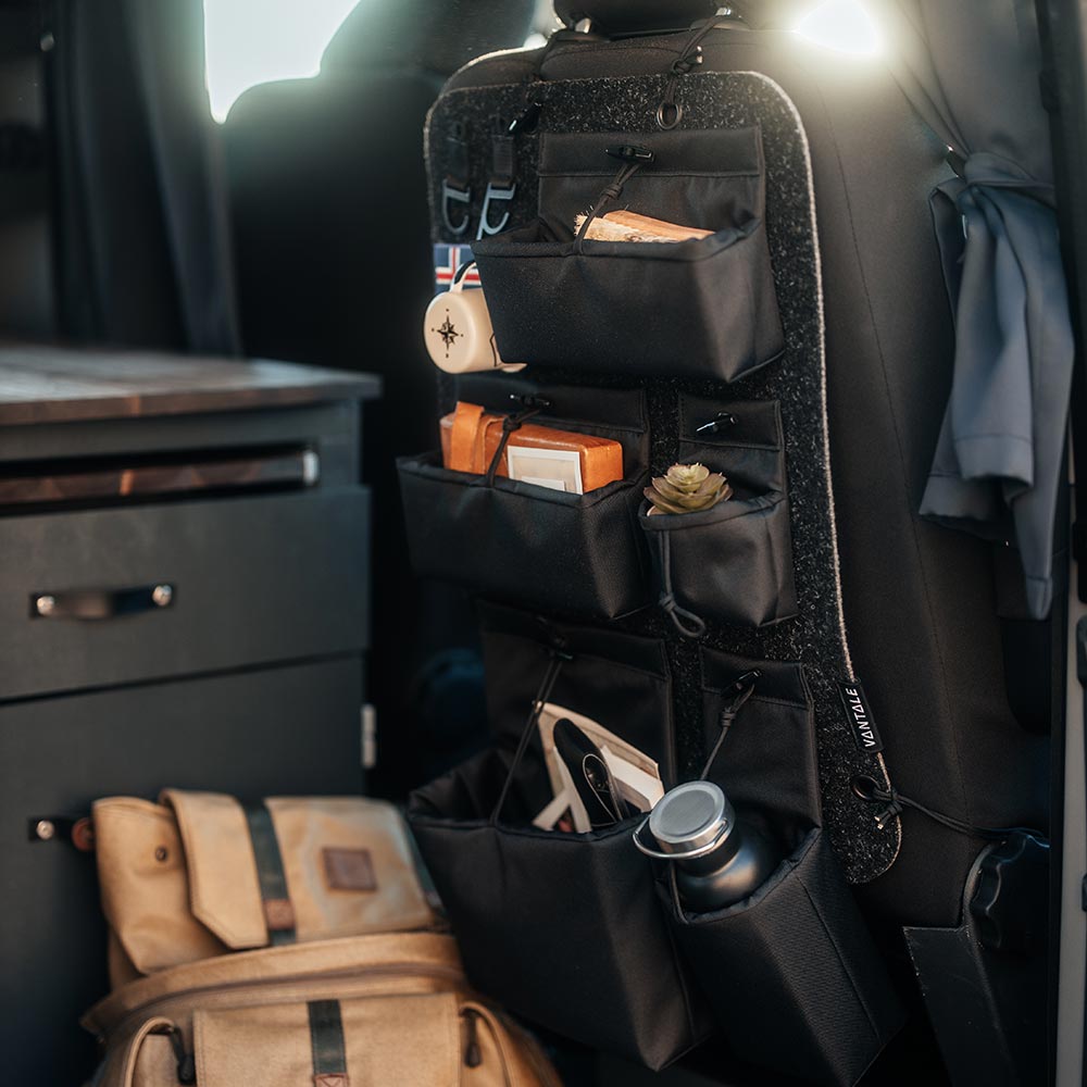 REIMO Organizer für Autositze mit 4 Taschen, Kunstleder, komplett