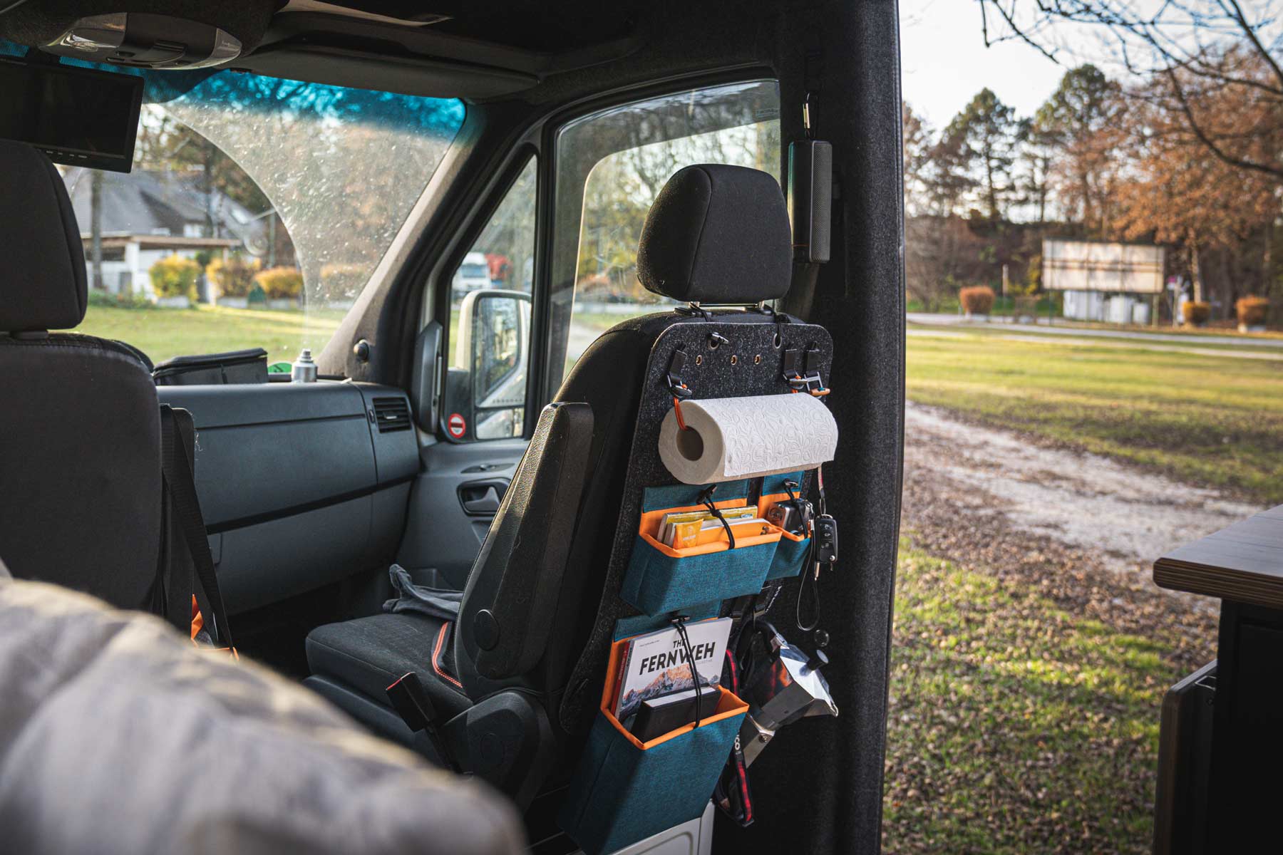 Lescars Sitztasche Auto: Kofferraum-Organizer für die Rücksitzbank
